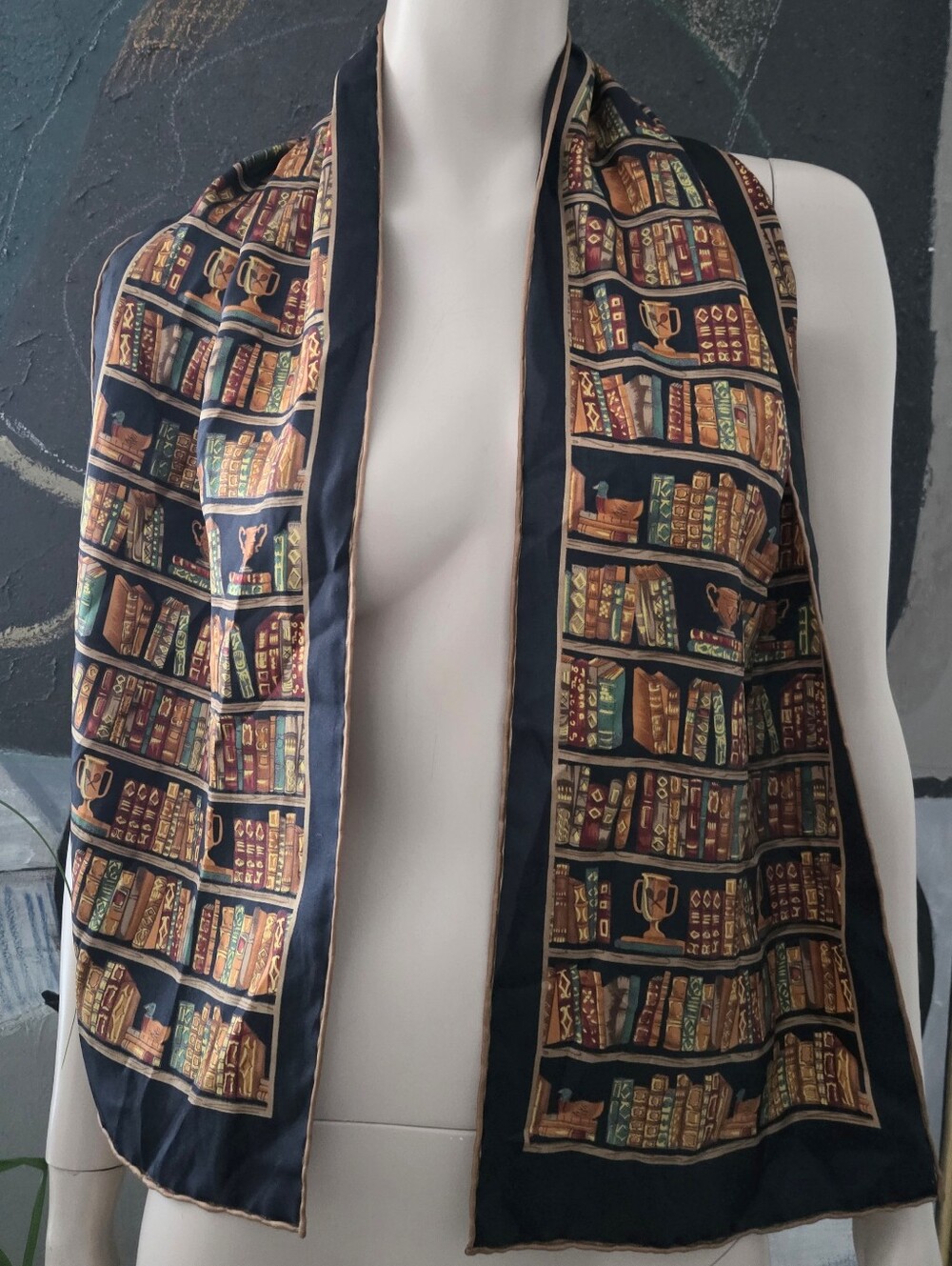 Vintage | Alynn "Ex Libris" Silk Bookshelf Library Scarf
